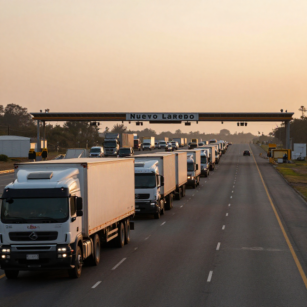 Aduana Colombia-Laredo sortea falla del SAT que deja filas de 40 km
